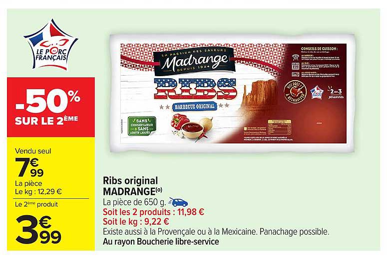 Ribs original MADRANGE