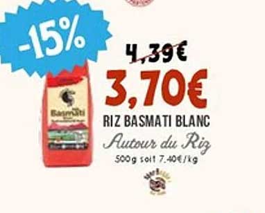 RIZ BASMATI BLANC -15%