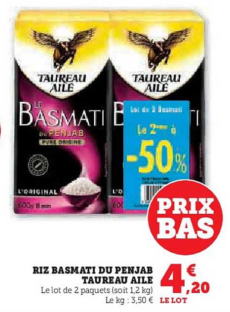 RIZ BASMATI DU PENJAB TAUREAU AÎLÉ