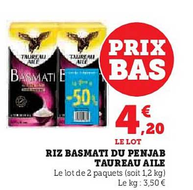 RIZ BASMATI DU PENJAB TAUREAU AILE