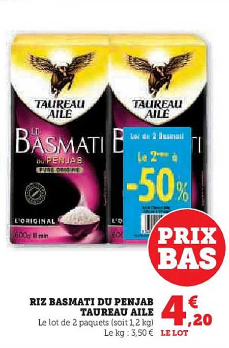 RIZ BASMATI DU PENJAB TAUREAU AILE