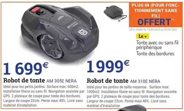 Robot de tonte AM 305E NERA et AM 310E NERA