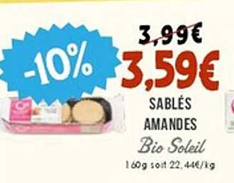 SABLÉS AMANDES Bio Soleil