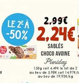 SABLÉS CHOCO AVOINE