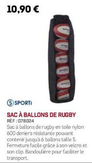 SAC À BALLONS DE RUGBY