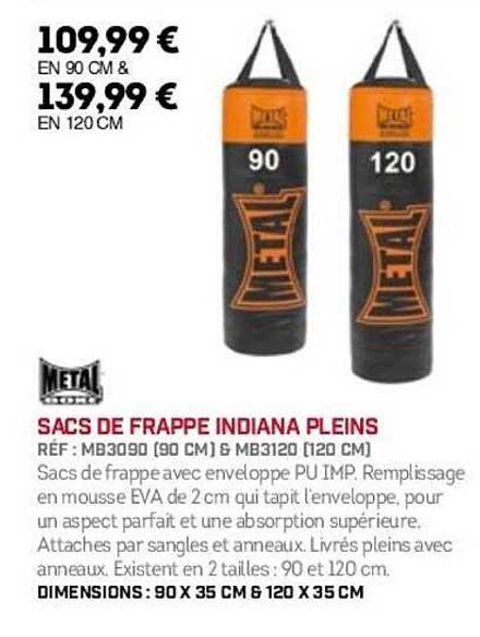 SACS DE FRAPPE INDIANA PLEINS