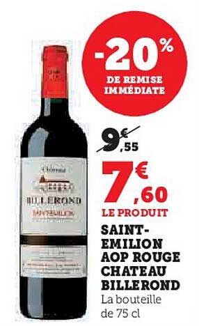 SAINT-EMILION AOP ROUGE CHATEAU BILLEROND