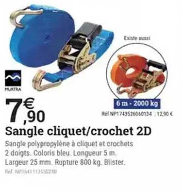 Sangle cliquet/crochet 2D