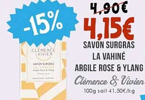 Savon Surgras La Vahinée Argile Rose & Ylang