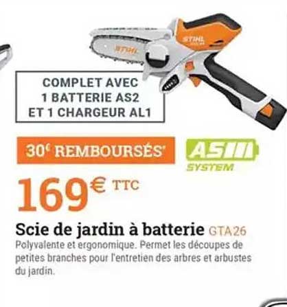 Scie de jardin à batterie GTA26