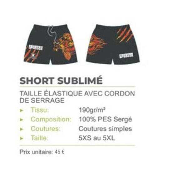 SHORT SUBLIMÉ