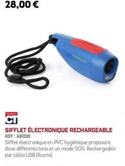 SIFFLET ÉLECTRONIQUE RECHARGEABLE