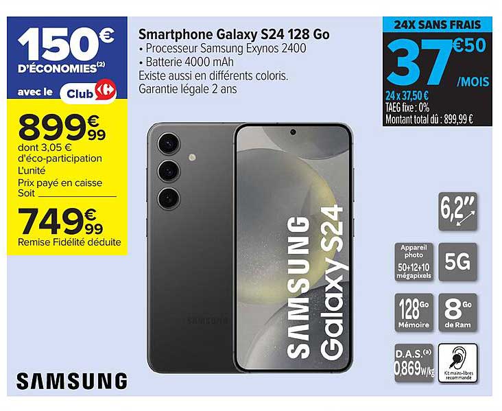 Smartphone Galaxy S24 128 Go