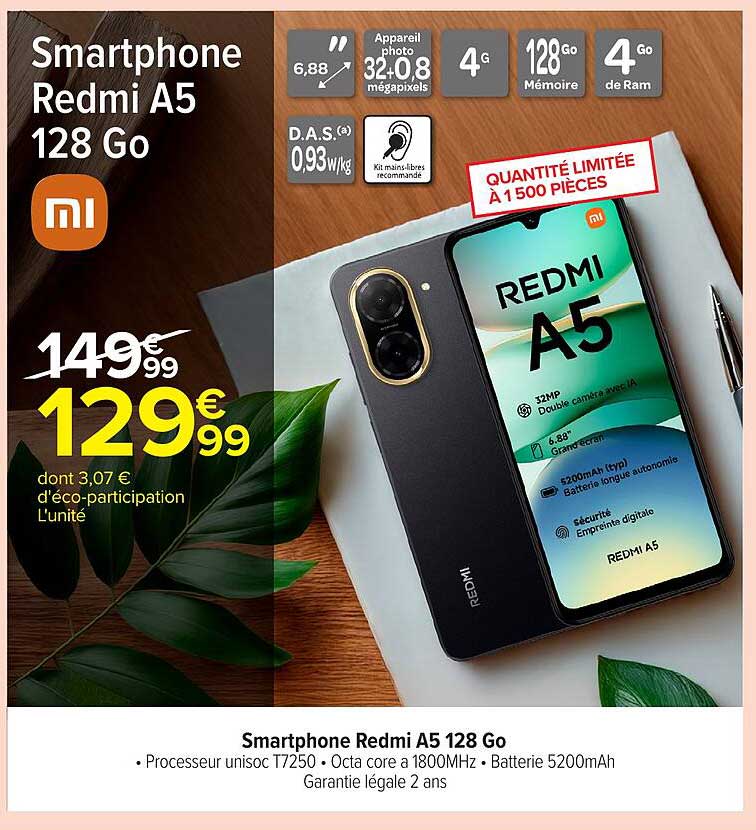 Smartphone Redmi A5 128 Go