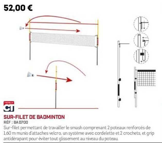 SUR-FILET DE BADMINTON