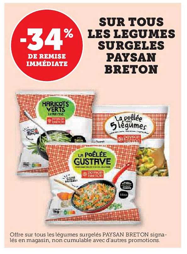 SUR TOUS LES LEGUMES SURGELES PAYSAN BRETON