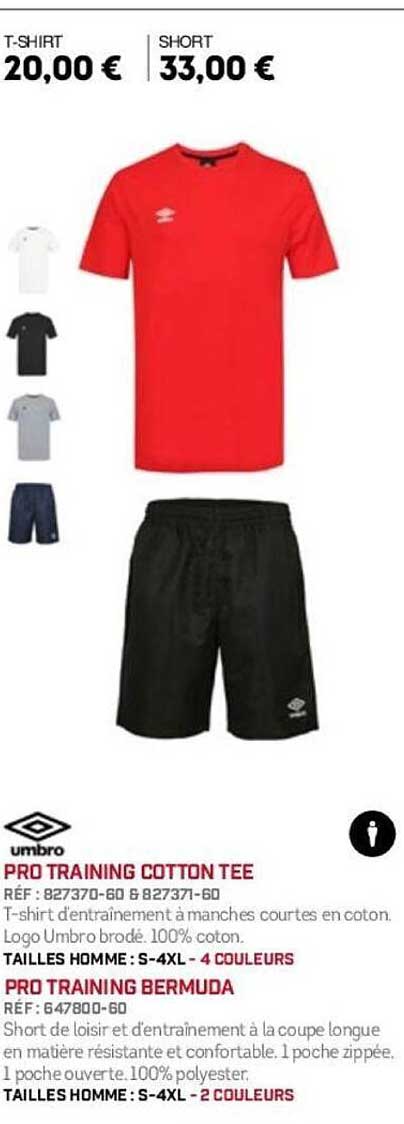 T-SHIRT PRO TRAINING COTTON TEE