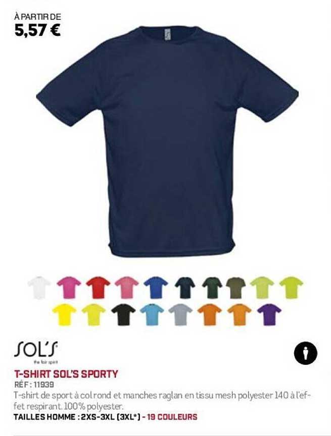 T-SHIRT SOL’S SPORTY