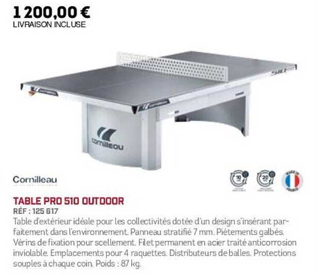 TABLE PRO 510 OUTDOOR