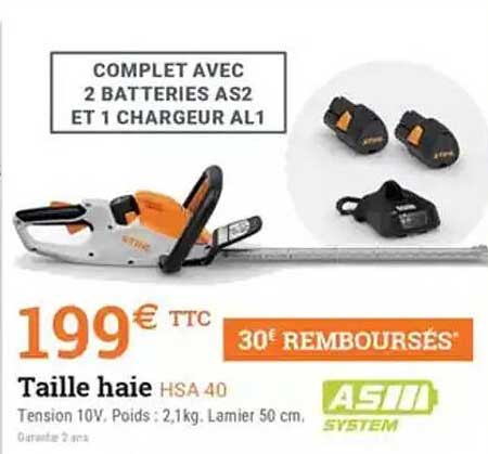 Taille haie HSA 40