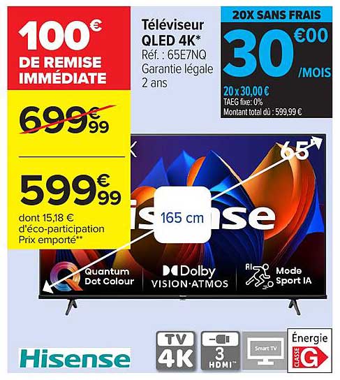 Téléviseur QLED 4K*