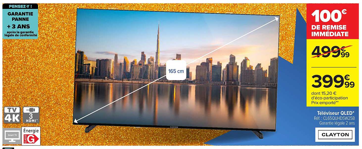 Téléviseur QLED* CL65QUHDSW25B