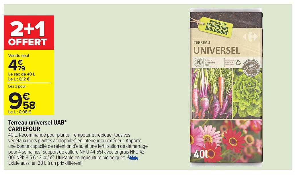 Terreau universel UAB* CARREFOUR