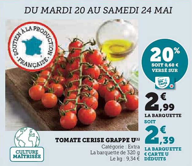 TOMATE CERISE GRAPPE U
