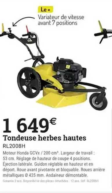 Tondeuse herbes hautes