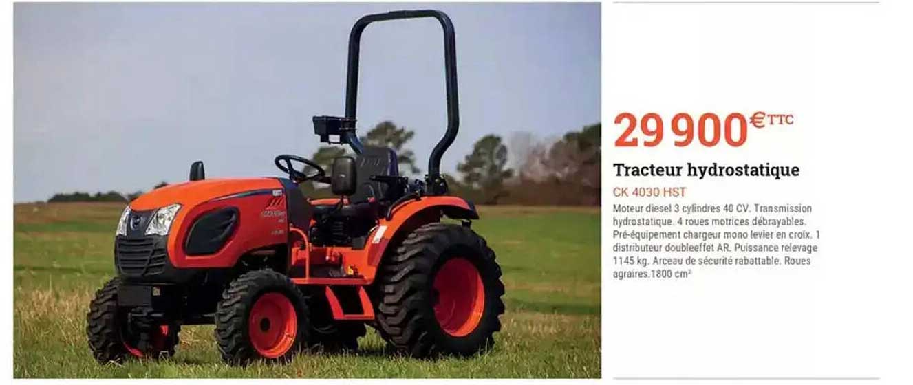Tracteur hydrostatique