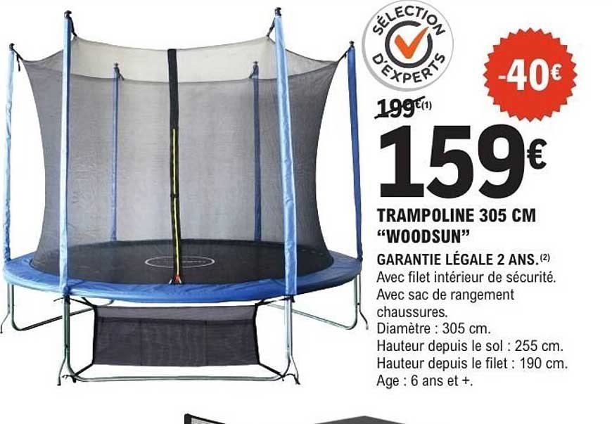 TRAMPOLINE 305 CM "WOODSUN"