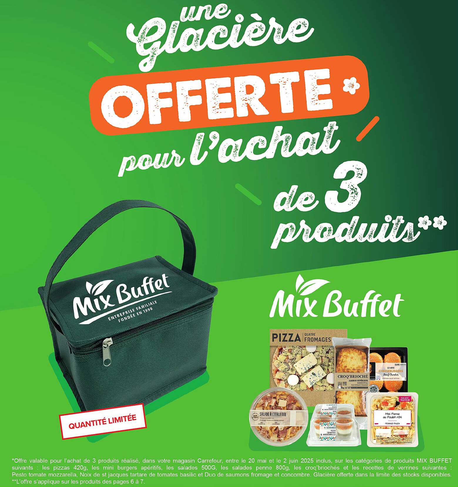une Glacière OFFERTE pour l’achat de 3 produits