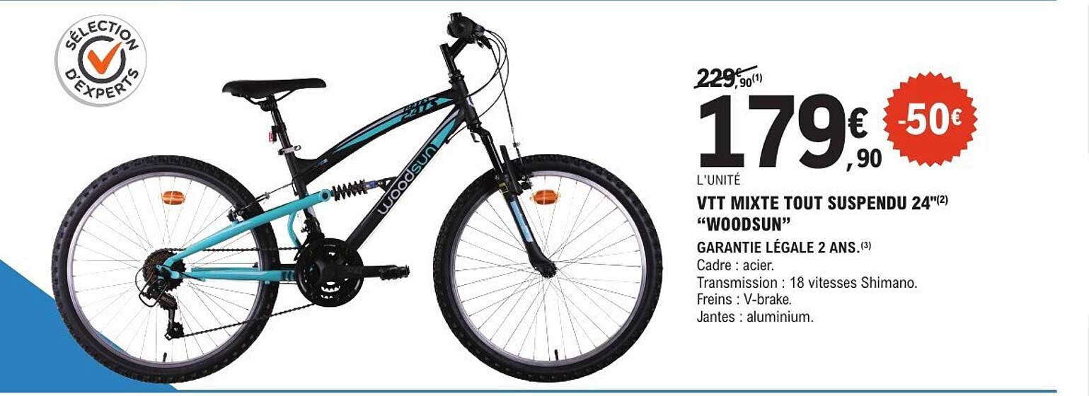 VTT MIXTE TOUT SUSPENDU 24" "WOODSUN"