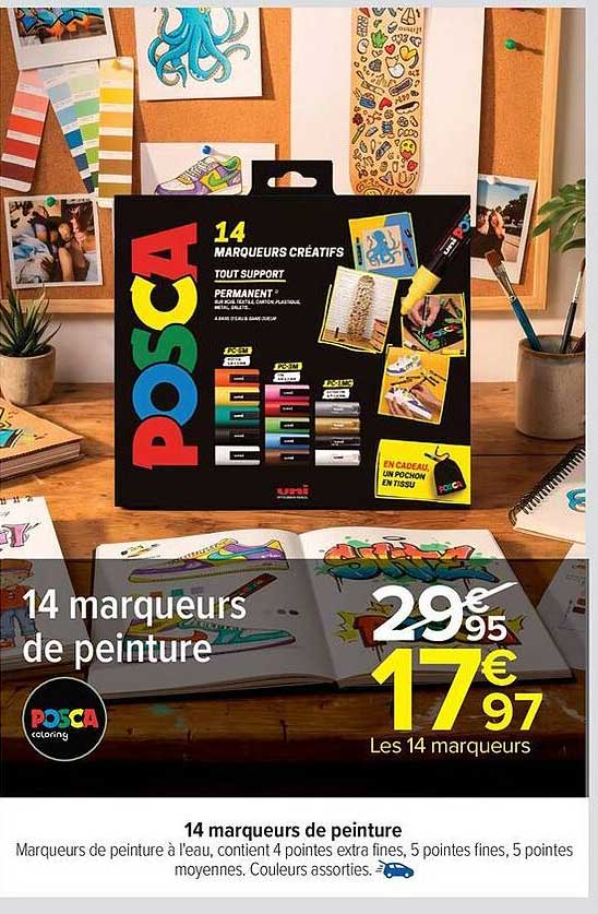 14 marqueurs de peinture