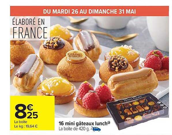 16 mini gâteaux lunch(i)
