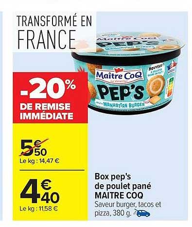 -20% DE REMISE IMMÉDIATE