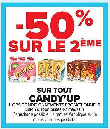 -50% SUR LE 2ÈME SUR TOUT CANDY'UP