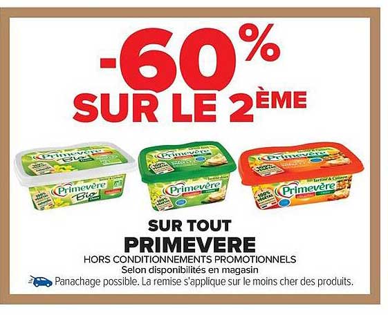 -60% SUR LE 2ÈME SUR TOUT PRIMEVERE