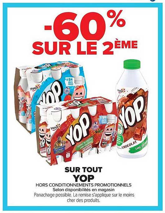 -60% SUR LE 2ÈME SUR TOUT YOP