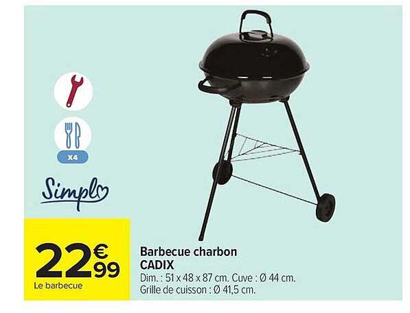 Barbecue charbon CADIX