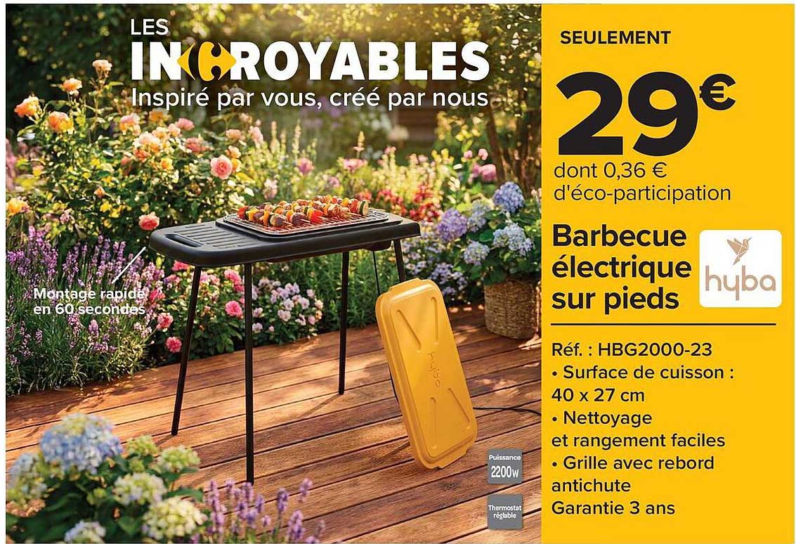 Barbecue électrique sur pieds