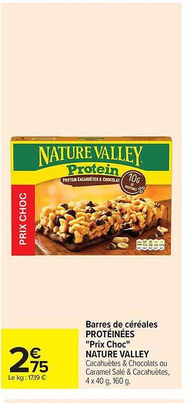 Barres de céréales PROTÉINÉES "Prix Choc" NATURE VALLEY