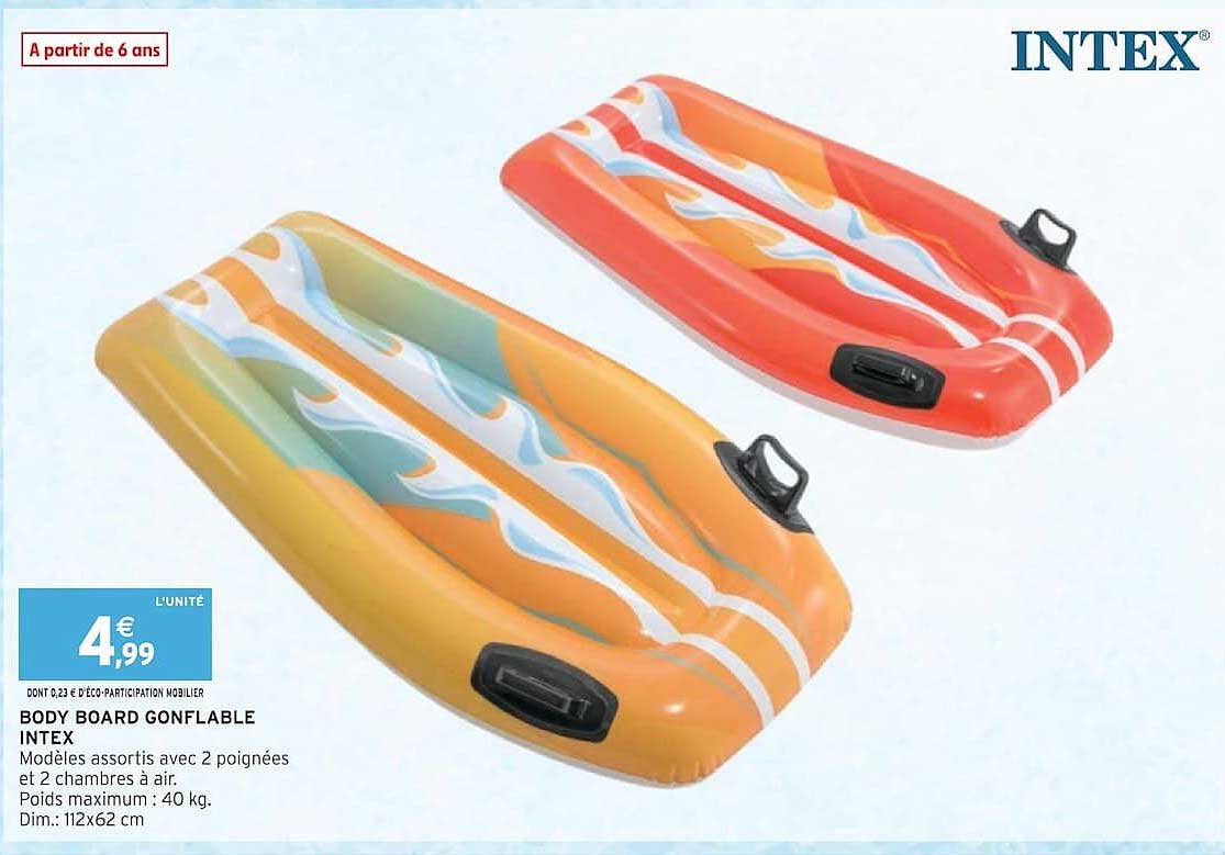 BODY BOARD GONFLABLE INTEX
