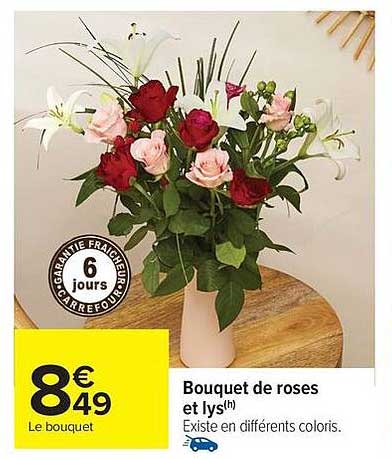 Bouquet de roses et lys(h)