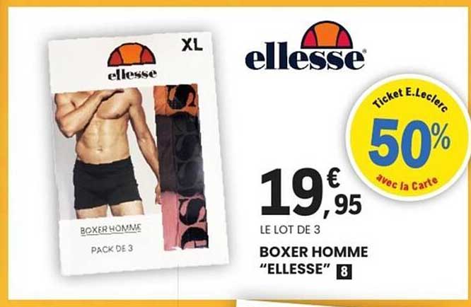 Promo Boxer Homme chez E.Leclerc - 123Catalogue.fr