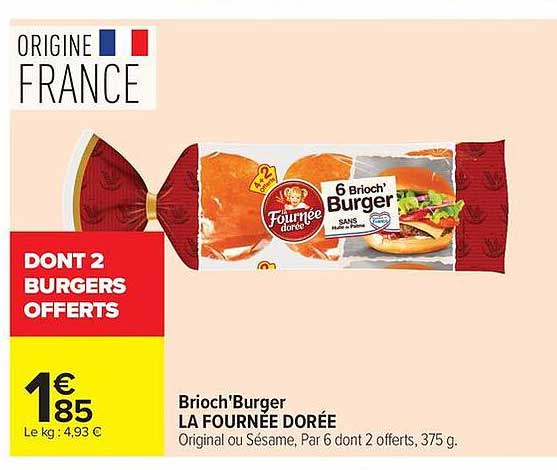 Brioch'Burger LA FOURNÉE DORÉE