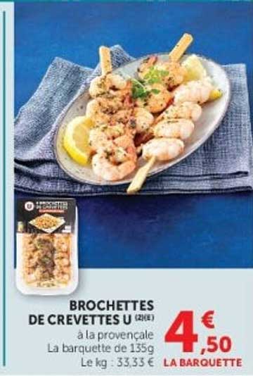 BROCHETTES DE CREVETTES U (2x6) à la provençale