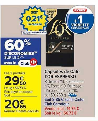 Capsules de Café L'OR ESPRESSO