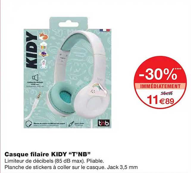 Casque filaire KIDY “T’NB”