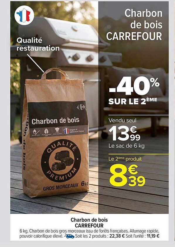 Charbon de bois CARREFOUR